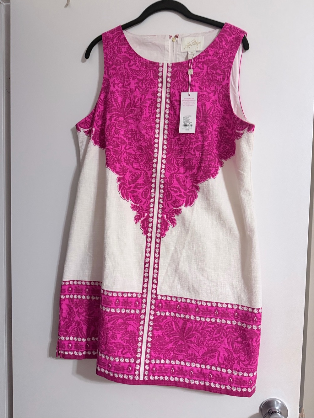 Lilly Pulitzer White and Fuchsia Mini Dress